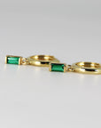 Emerald Earrings 14k Solid Gold - Melt'm Jewelry