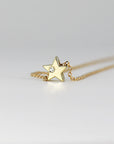 Diamond Star Necklace, Sliding Star Necklace