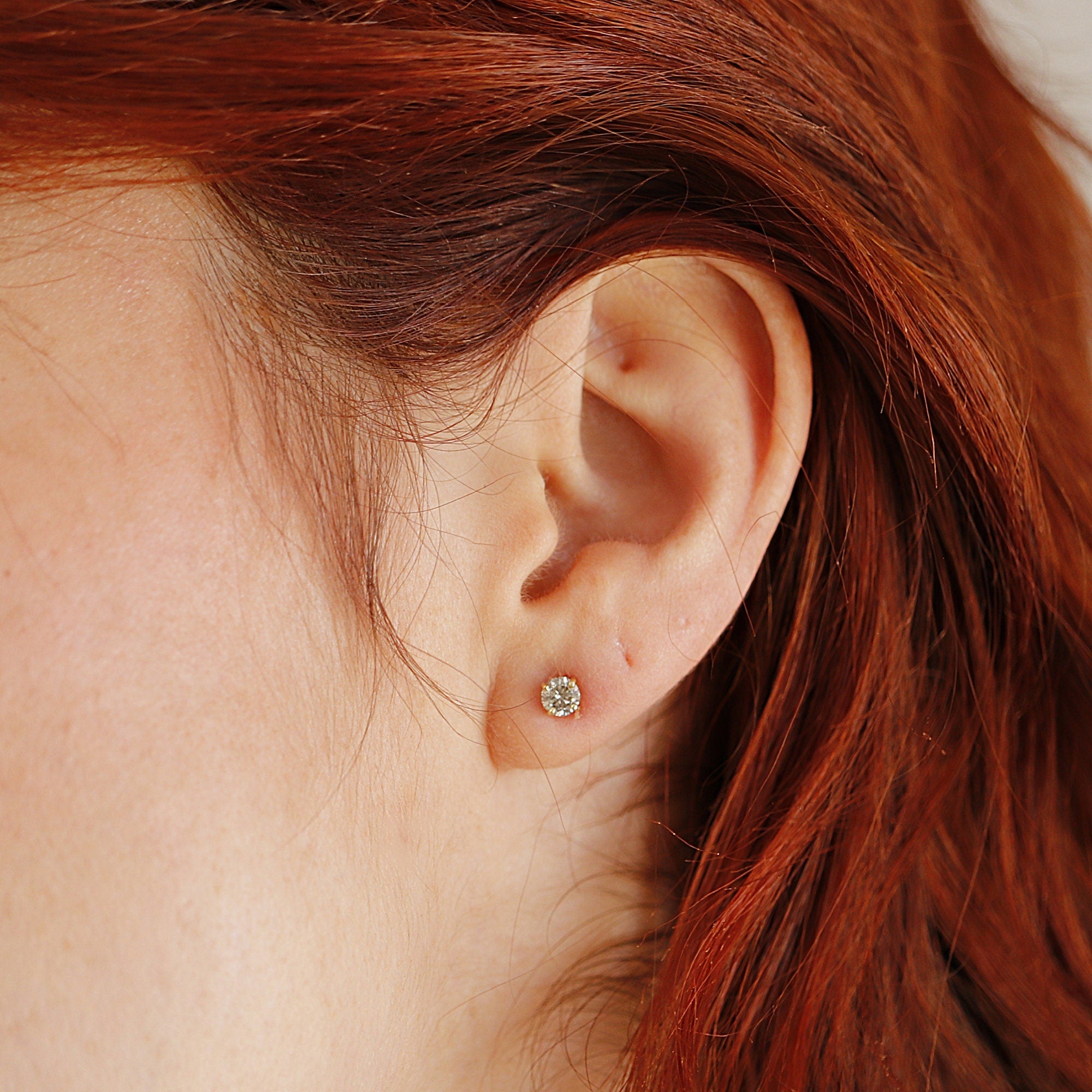 0.20 Ct Salt and Pepper Diamond Earrings 14k Gold - Melt'm Jewelry