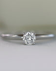 0.25ct Diamond Solitaire Ring 14K Solid White Gold