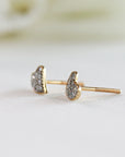 Cute Diamond Heart Earrings (SINGLE or PAIR) - Melt'm Jewelry