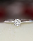 0.25ct Diamond Solitaire Ring 14K Solid White Gold