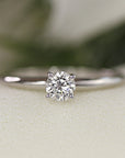 0.25ct Diamond Solitaire Ring 14K Solid White Gold