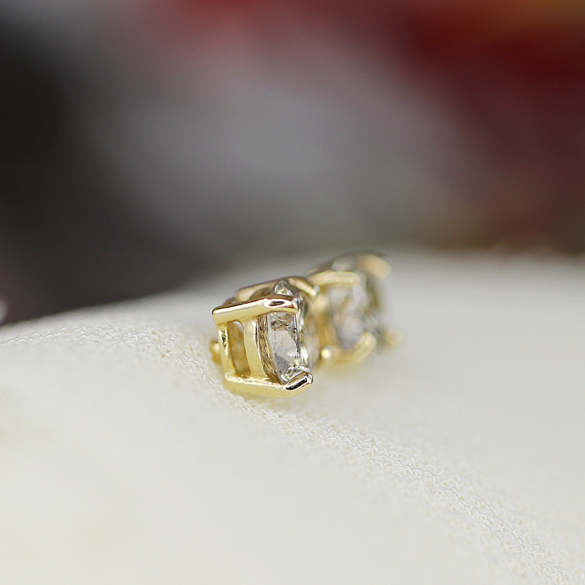 0.20 Ct Salt and Pepper Diamond Earrings 14k Gold - Melt'm Jewelry