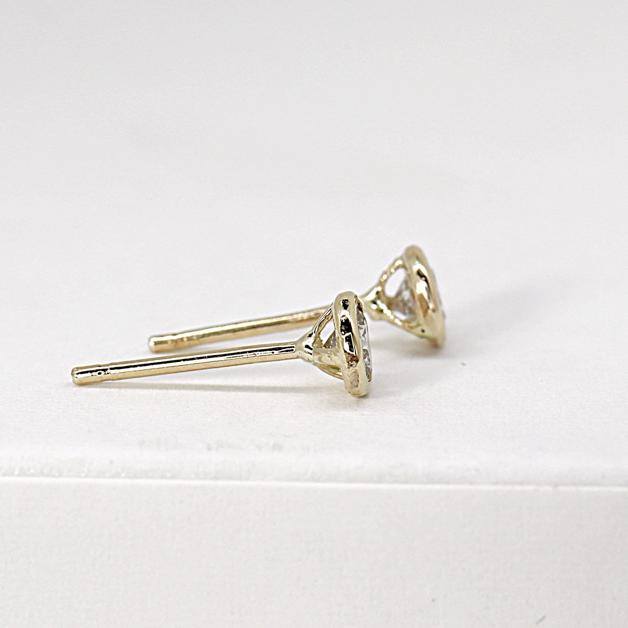 Diamond Stud Earrings 14k Gold