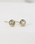 Diamond Stud Earrings 14k Gold (SINGLE or PAIR) - Melt'm Jewelry