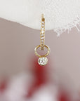 14k Gold Charm, Gold Earring Charm, Gold Huggie Charm, Add On Hoop Charm - Melt'm Jewelry