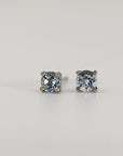 Aquamarine Stud Earrings 14k Gold