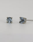 Aquamarine Stud Earrings 14k Gold