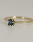 14k Gold Blue Montana Sapphire Ring, September Birthstone Jewelry