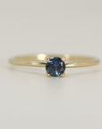 14k Gold Blue Montana Sapphire Ring, September Birthstone Jewelry