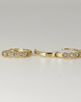 Gold Diamond Huggies (SINGLE or PAIR) - Melt'm Jewelry