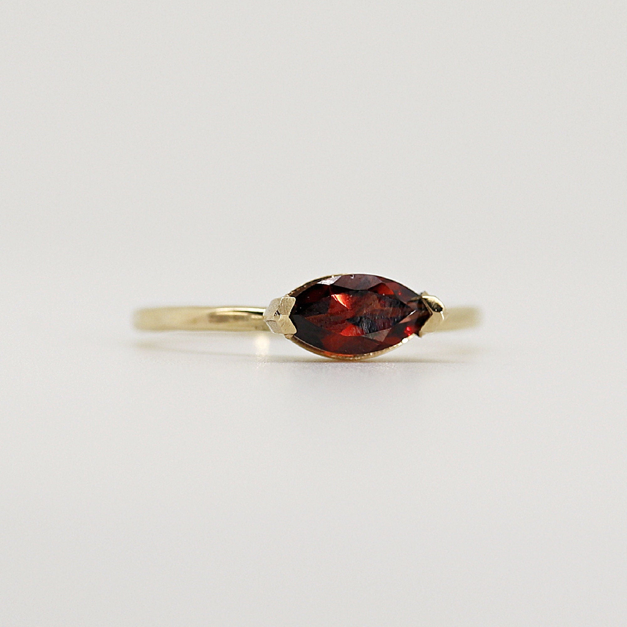 Marquise Garnet Engagement Ring - Melt'm Jewelry