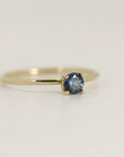 14k Gold Blue Montana Sapphire Ring, September Birthstone Jewelry