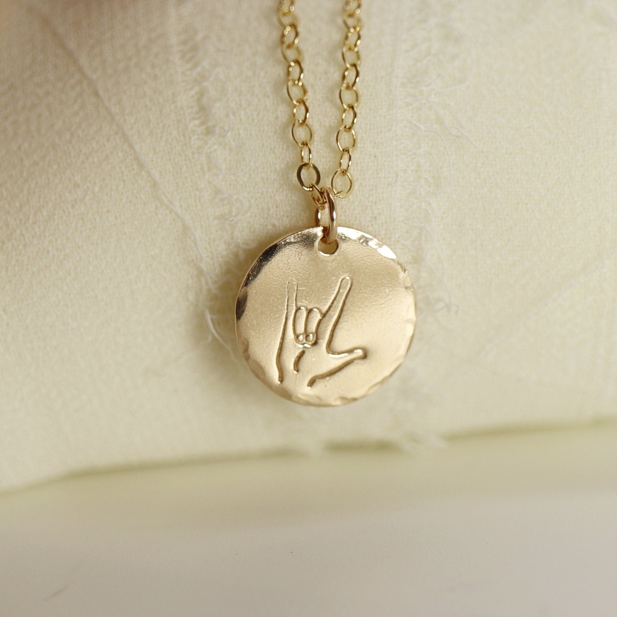 I Love You Necklace, ASL Sign Necklaces For Best Friends, Sisters - Melt'm Jewelry