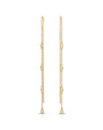 Diamond By The Yard Earrings, 14k Gold Diamond Threader Earrings