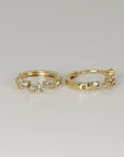 14k Diamond Huggie Hoop Earrings - Melt'm Jewelry