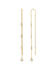 Diamond By The Yard Earrings, 14k Gold Diamond Threader Earrings