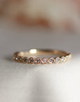 Half Eternity Bezel Set Diamond Wedding Band