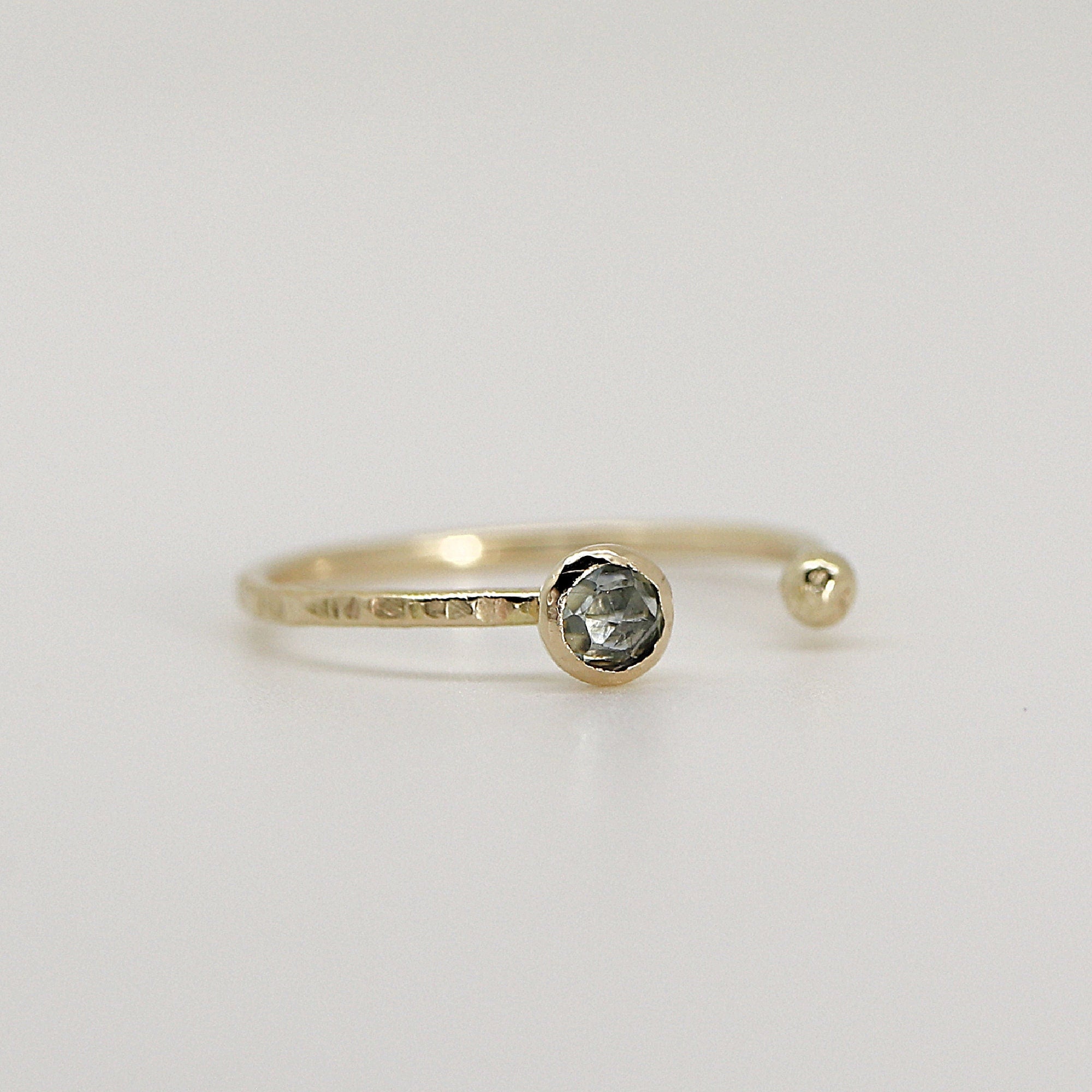 14k Gold Montana Sapphire Ring, September Birthday - Melt'm Jewelry