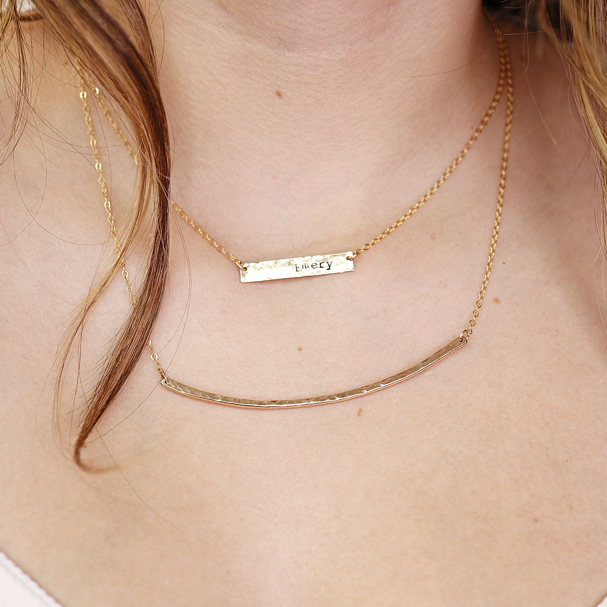 Personalized Gold or Sterling Silver Bar Necklace - Melt'm Jewelry