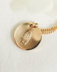 Dainty Personalized Gold Disc Necklace (Cactus, Bee, ASL Sign)