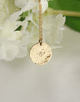 Dainty Personalized Gold Disc Necklace (Cactus, Bee, ASL Sign) - Melt'm Jewelry
