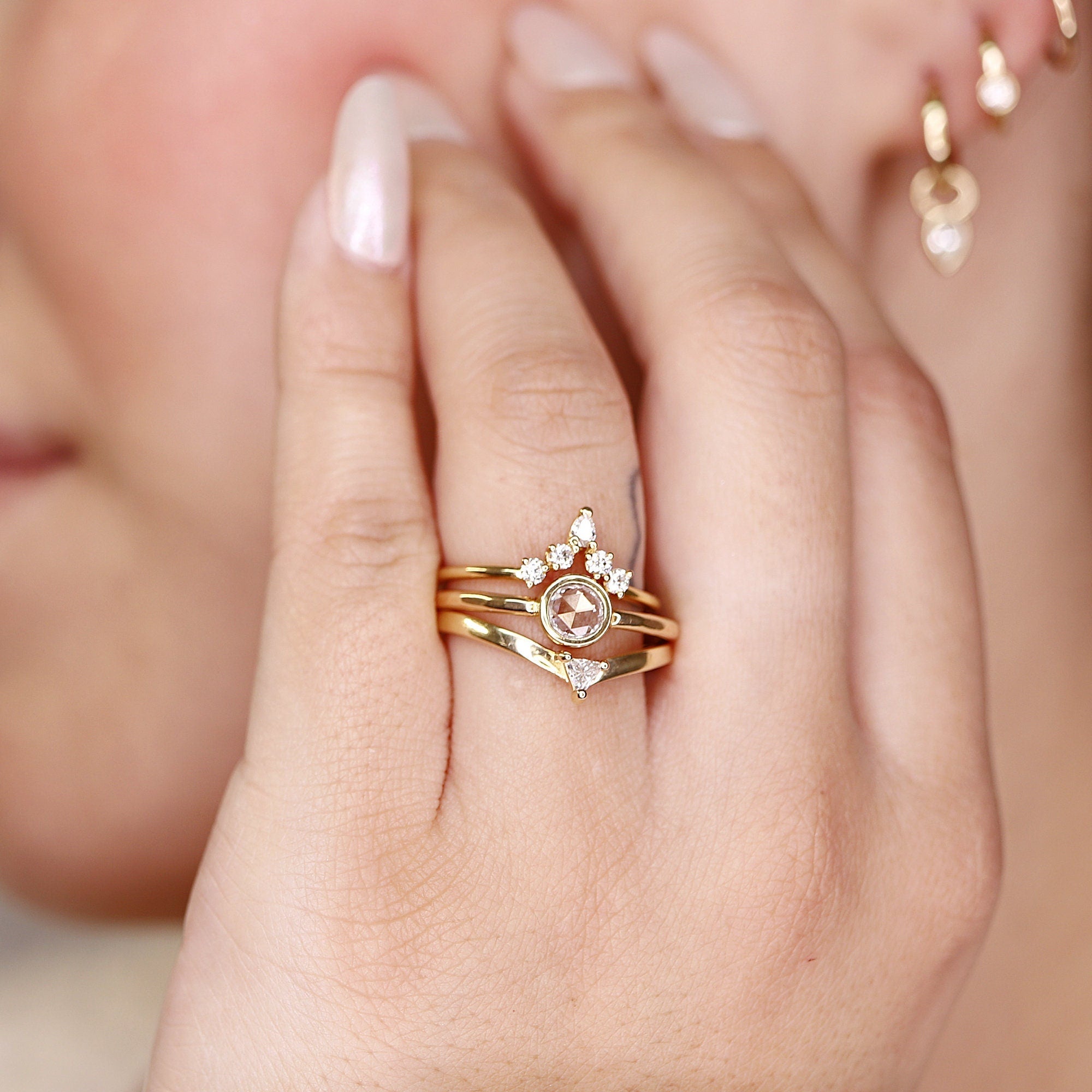 Chevron Diamond Wedding Band - Melt'm Jewelry