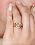Chevron Diamond Wedding Band - Melt'm Jewelry