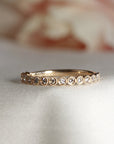 Half Eternity Bezel Set Diamond Wedding Band