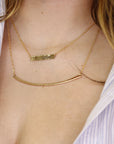 Personalized Gold or Sterling Silver Bar Necklace