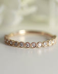 Half Eternity Bezel Set Diamond Wedding Band