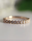 Half Eternity Bezel Set Diamond Wedding Band