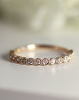 Half Eternity Bezel Set Diamond Wedding Band