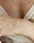 Diamond Heart Bracelet in 14k Gold - Melt'm Jewelry