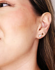 Heart Aquamarine Earrings 14k Solid Gold - Melt'm Jewelry