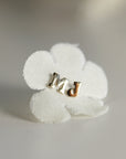 Tiny Initial Stud Earrings 14k Gold, Monogram Earrings