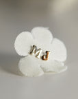 Tiny Initial Stud Earrings 14k Gold, Monogram Earrings - Melt'm Jewelry