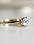 Rainbow Moonstone 14k Gold Ring - Melt'm Jewelry