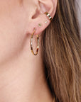 1 Inch Hammered Gold Filled Hoop Earrings - Melt'm Jewelry