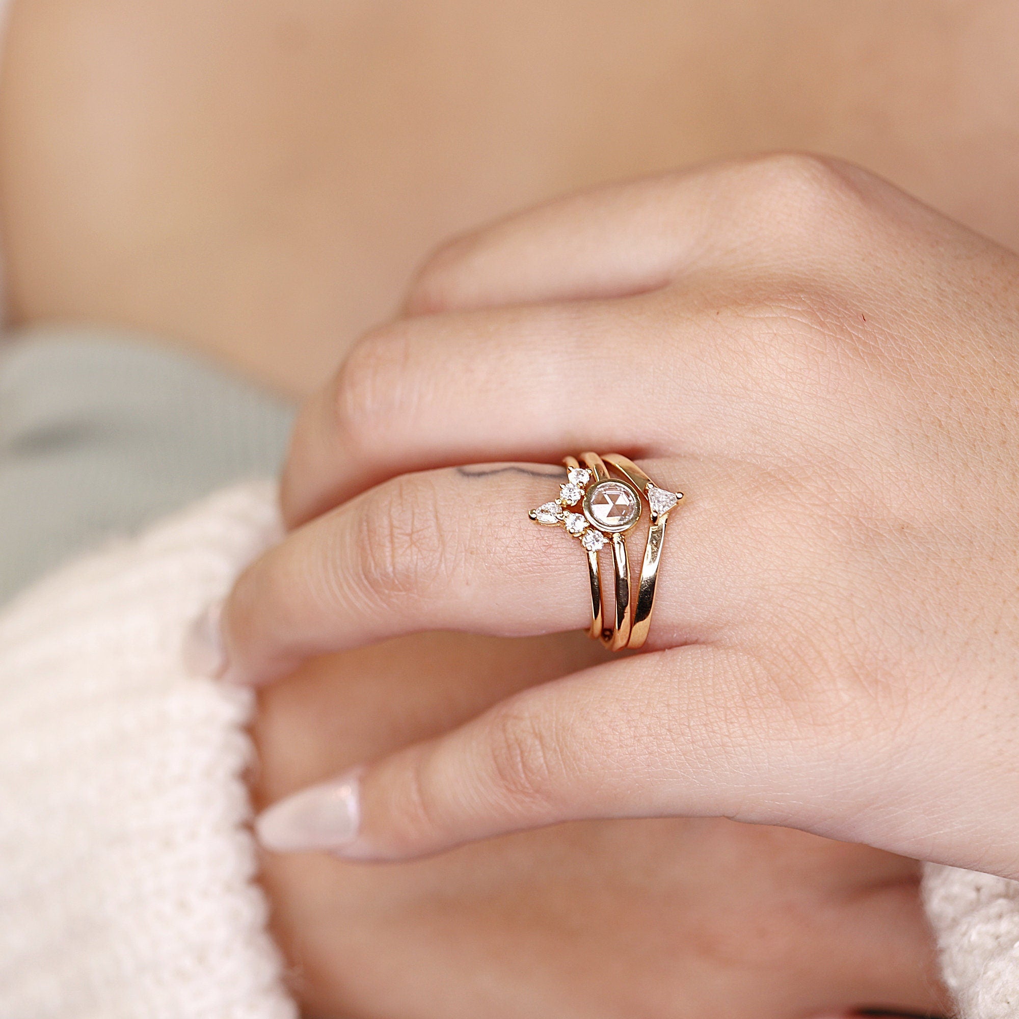 Chevron Diamond Wedding Band - Melt'm Jewelry