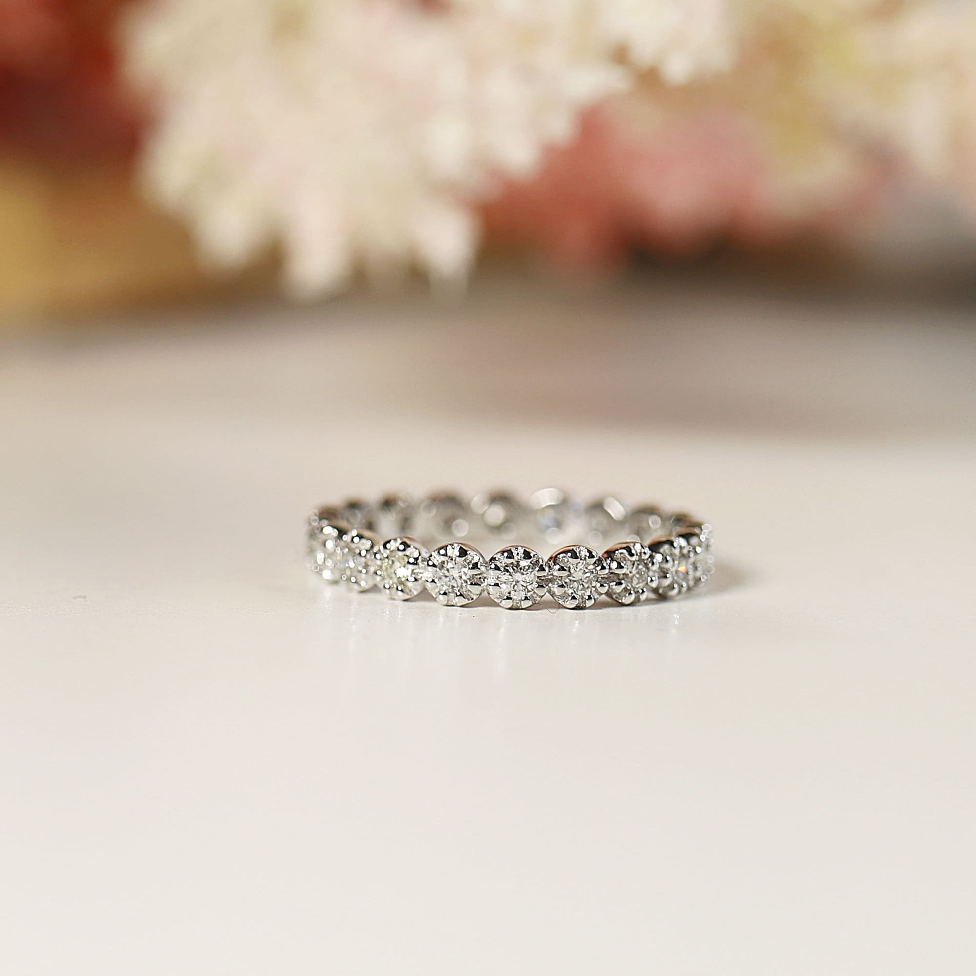 Diamond Eternity Ring in 14k White Gold, Rose Gold or Yellow Gold - Melt'm Jewelry