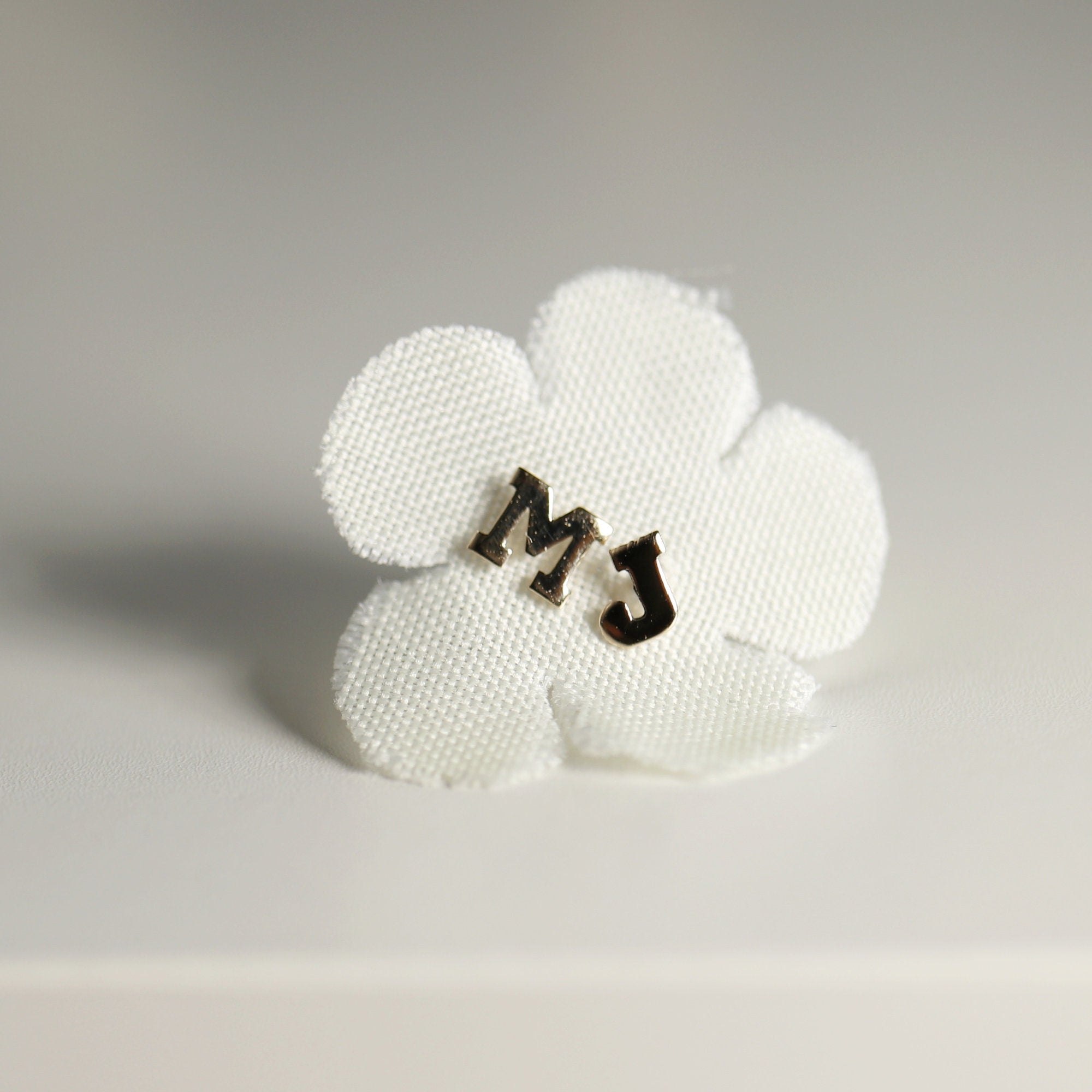 Tiny Initial Stud Earrings 14k Gold, Monogram Earrings - Melt'm Jewelry