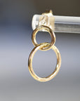 Small Gold Double Hoop Earrings, Gold Filled Hoop Earrings,