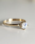 Rainbow Moonstone 14k Gold Ring - Melt'm Jewelry