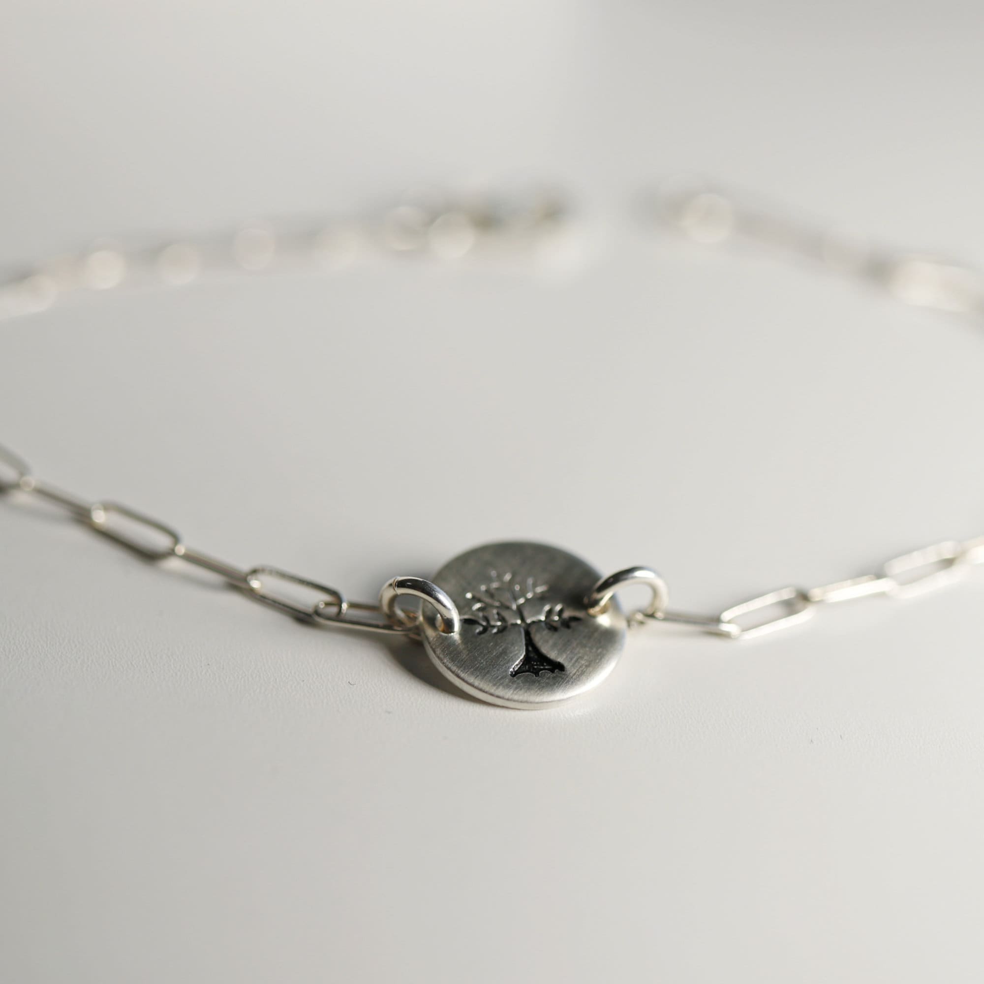 Hand Stamped Tree Of Life Charm Bracelet - Melt'm Jewelry