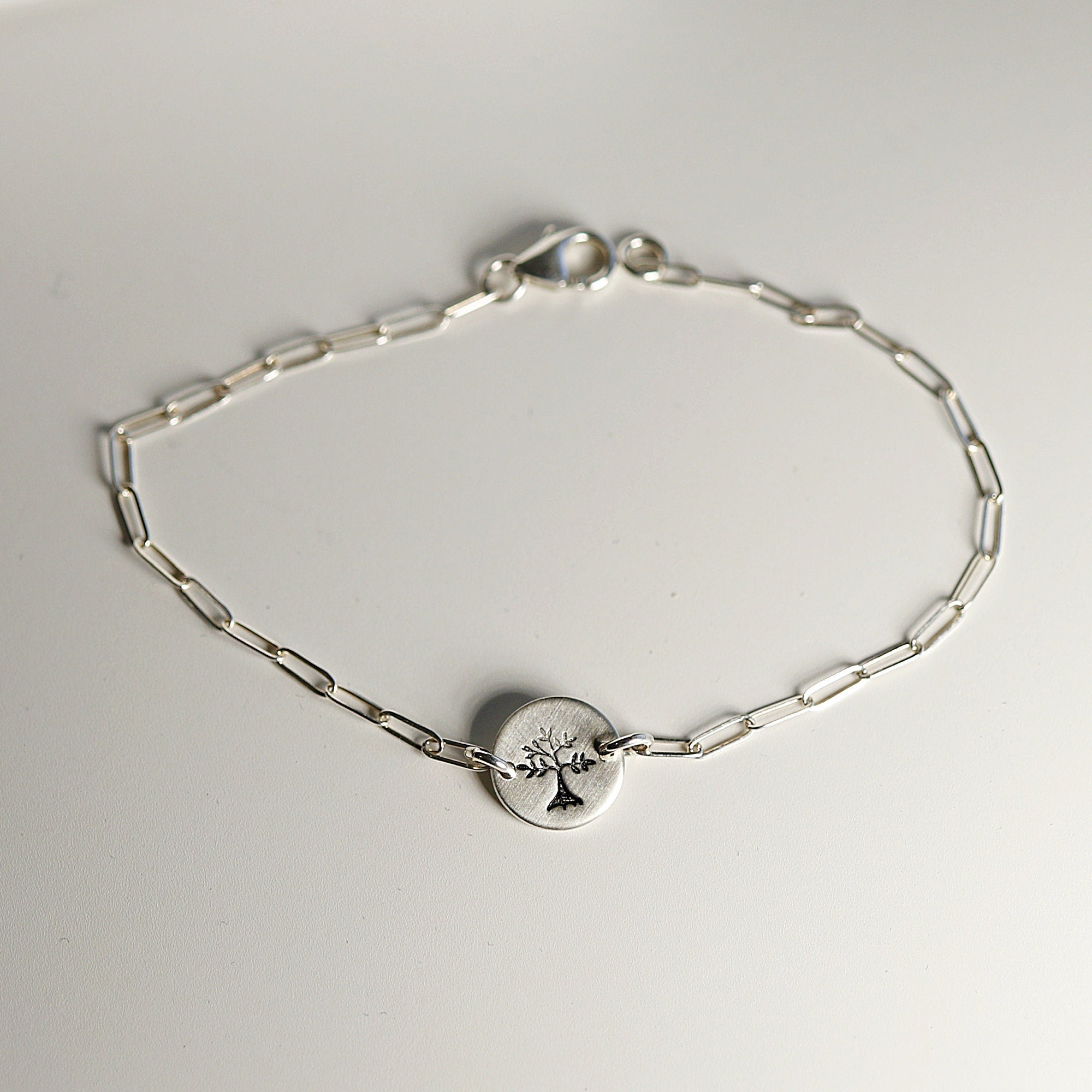 Hand Stamped Tree Of Life Charm Bracelet - Melt'm Jewelry