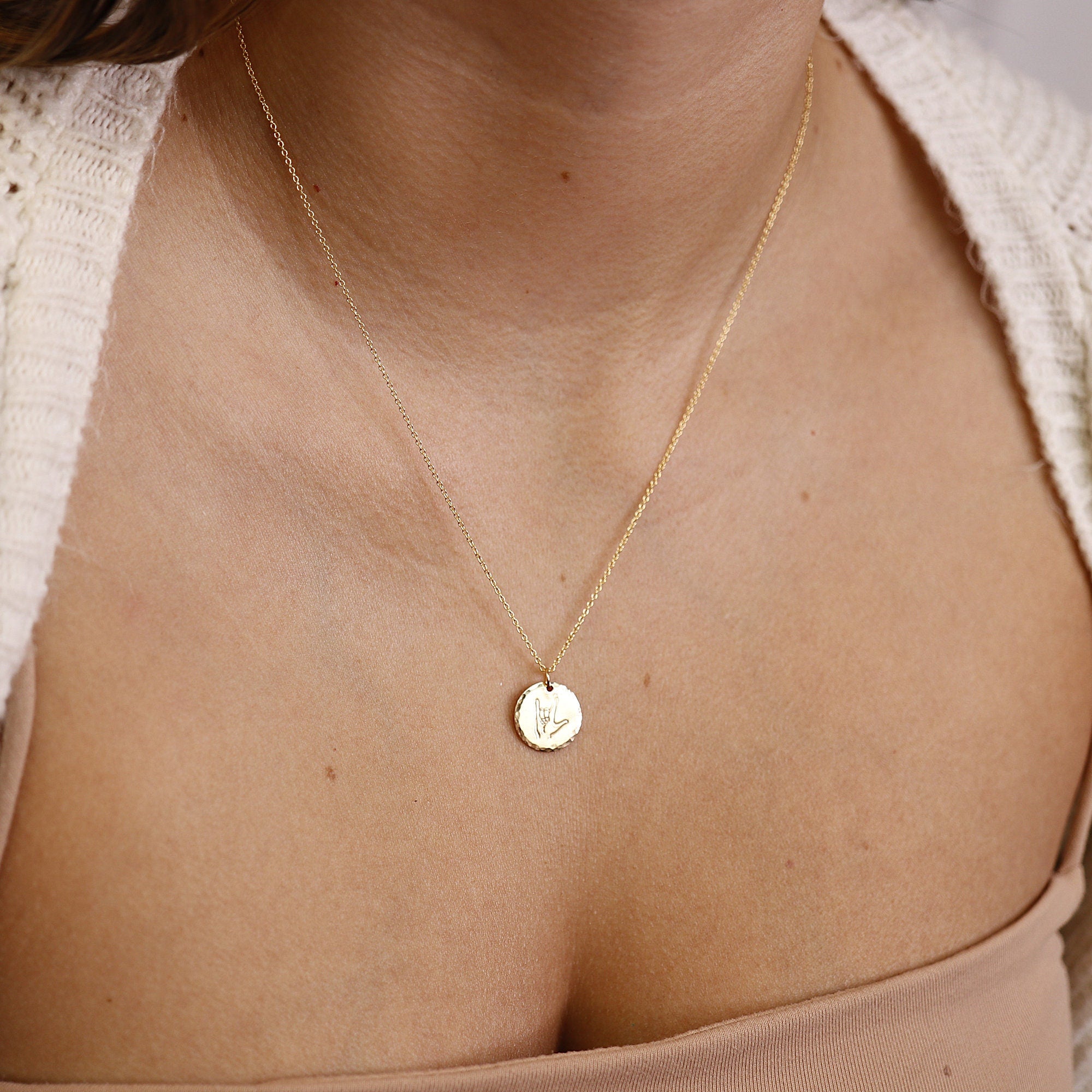 I Love You Necklace, ASL Sign Necklaces For Best Friends, Sisters - Melt'm Jewelry