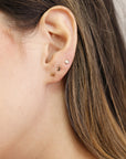 Tiny Initial Stud Earrings 14k Gold, Monogram Earrings - Melt'm Jewelry