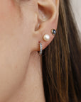 Aquamarine Huggie Hoop Earrings 14k Gold - Melt'm Jewelry